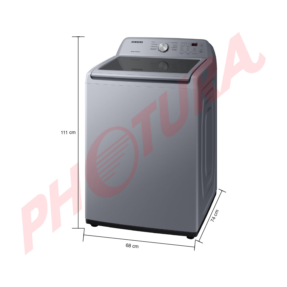 Samsung Lavadora Automática Digital Inverter de Carga Superior | Aqua Saving | Magic Filter | 17kg | Gris