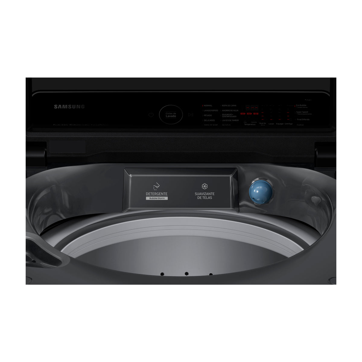 Samsung Lavadora Automática Digital Inverter de Carga Superior | Ecobubble | Magic Filter | VRT Plus | 21kg | Gris