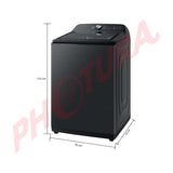 Samsung Lavadora Automática Digital Inverter de Carga Superior | BubbleStorm | Hygiene Steam | Heavy Duty+ | VRT | 24kg | Negro