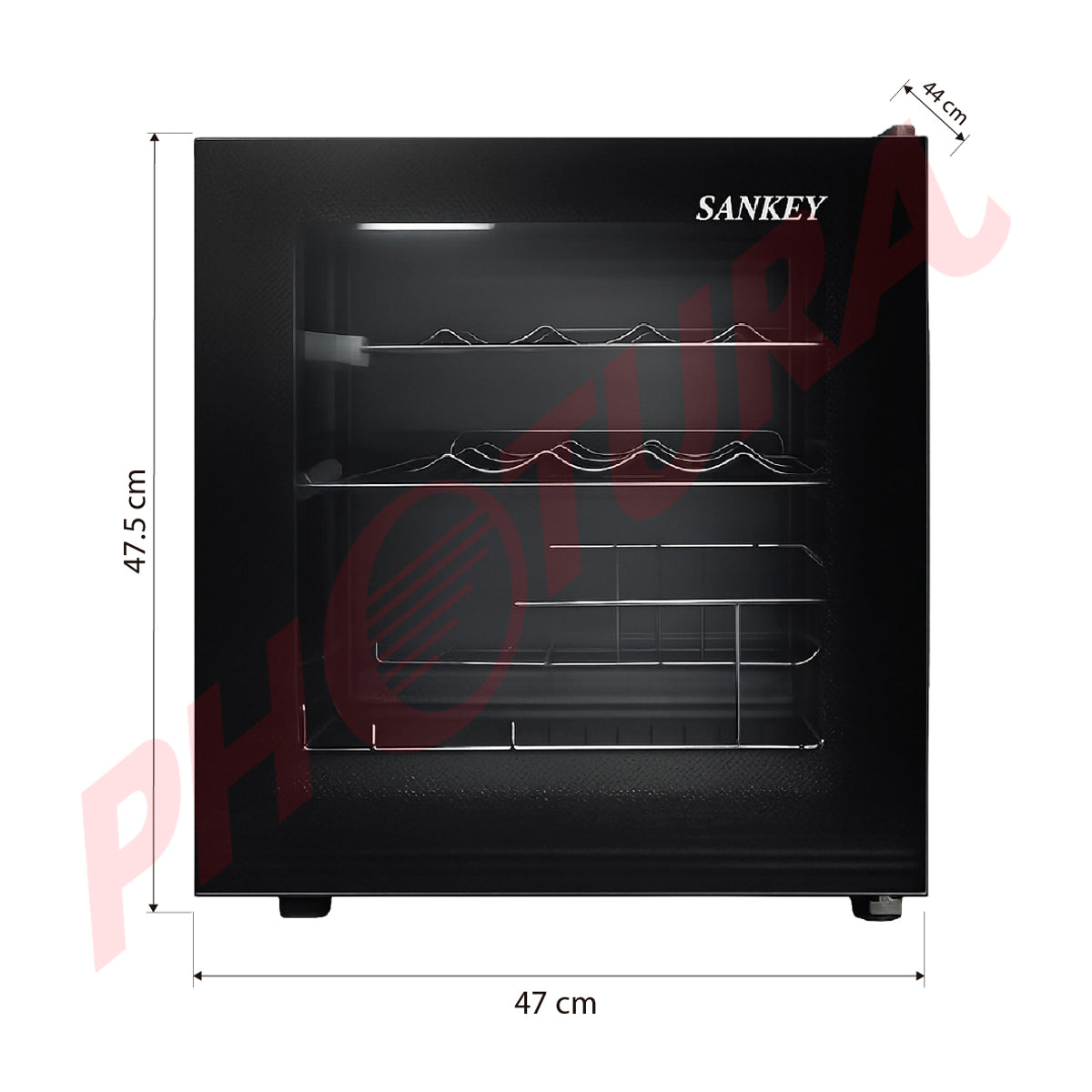 Sankey Enfriador de Vino de 1.52p3 | Control de Temperatura | 3 Rejillas Removibles
