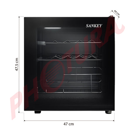 Sankey Enfriador de Vino de 1.52p3 | Control de Temperatura | 3 Rejillas Removibles
