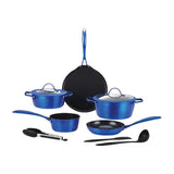 Sankey Juego de Ollas de 10 Piezas | Tapa de Vidrio | Blue