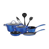 Sankey Juego de Ollas de 10 Piezas | Tapa de Vidrio | Blue