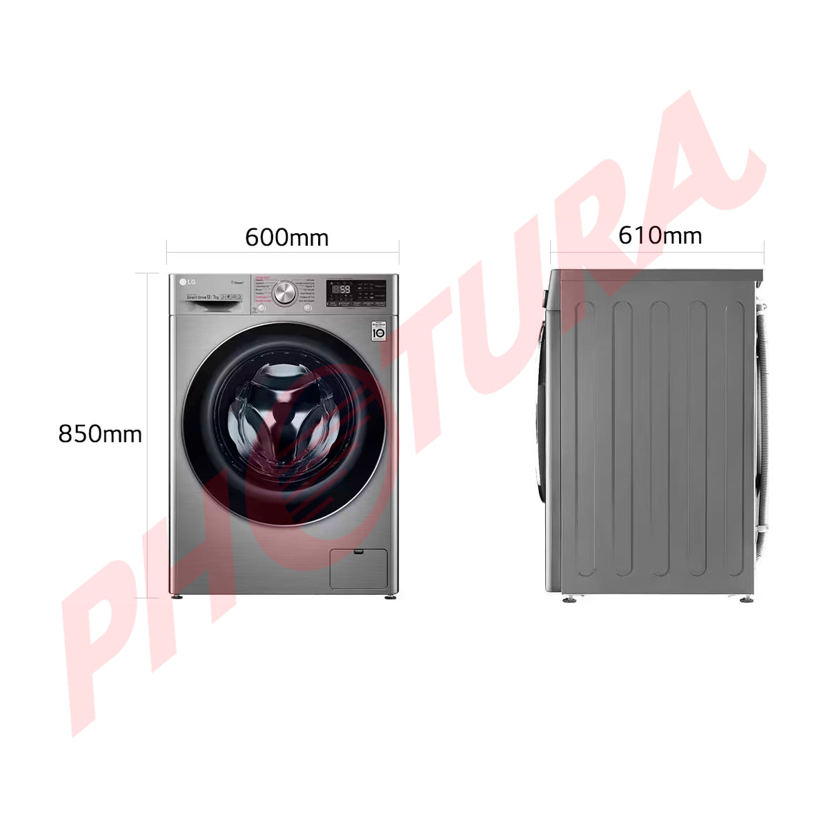 LG Lavadora Secadora Eléctrica 2-en-1 Inverter AI Direct Drive de Carga Frontal | ThinQ | 6 Motion DD | TurboWash | Steam | 14kg