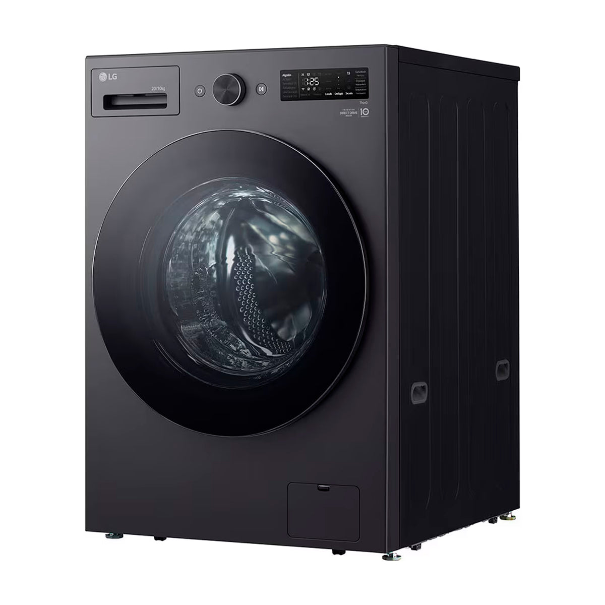 LG Lavadora Secadora Eléctrica 2-en-1 Inverter AI Direct Drive de Carga Frontal | ThinQ | AI DD | TurboWash | Steam | 16kg | Grafito