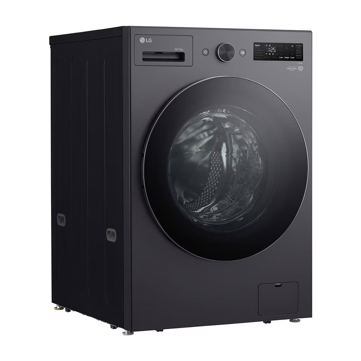LG Lavadora Secadora Eléctrica 2-en-1 Inverter AI Direct Drive de Carga Frontal | ThinQ | 6 Motion DD | TurboWash | Steam | 20kg | Gris