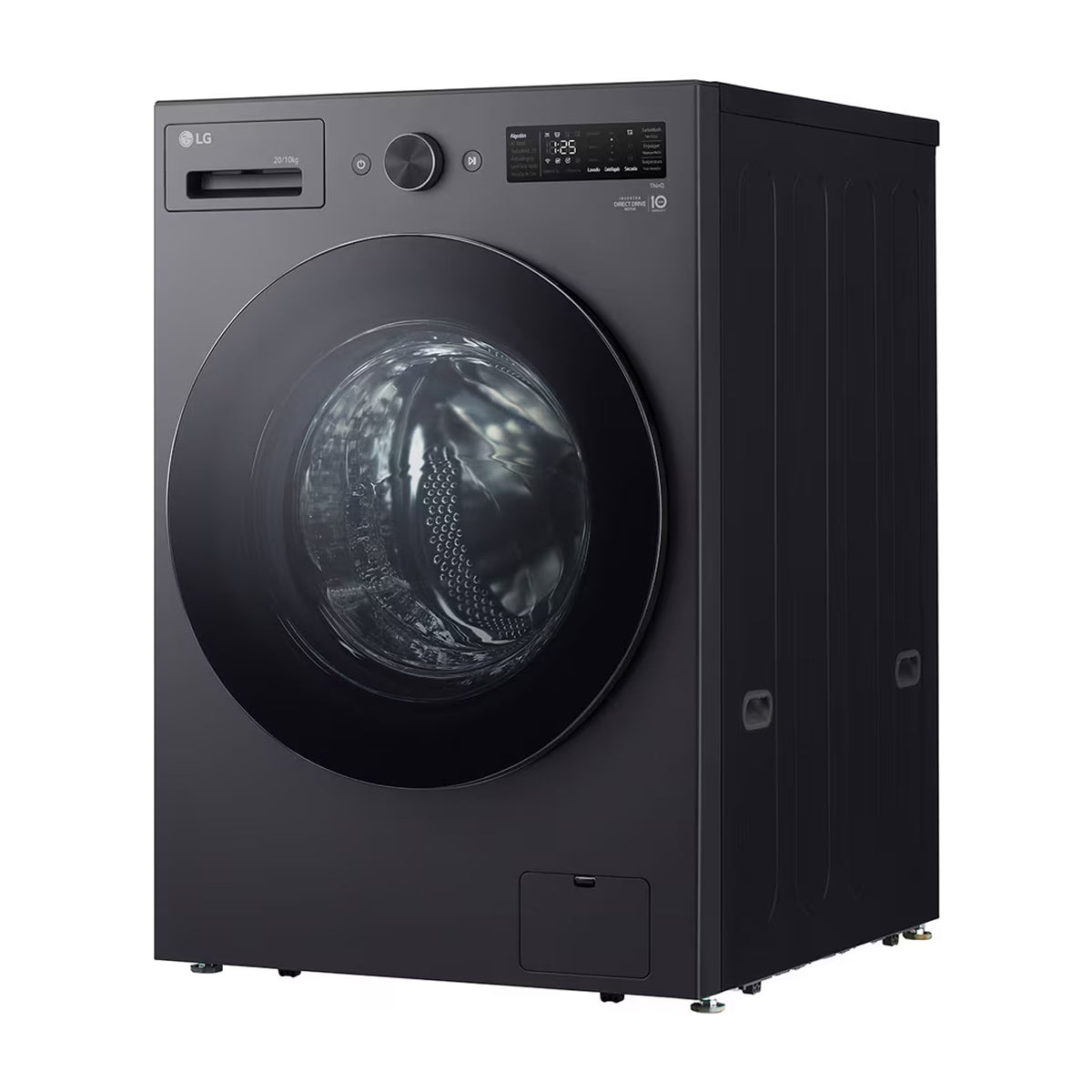LG Lavadora Secadora Eléctrica 2-en-1 Inverter AI Direct Drive de Carga Frontal | ThinQ | 6 Motion DD | TurboWash | Steam | 20kg | Gris