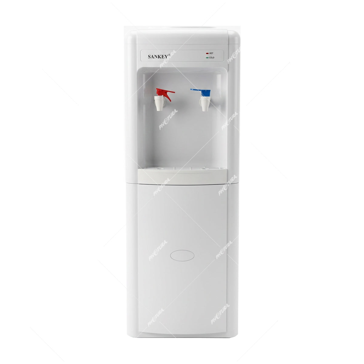 Sankey Dispensador de Agua Fría/Caliente | Compartimiento de Nevera | Blanco