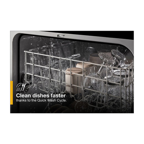 Whirlpool Lavaplatos Empotrable de 24" | Energy Star | Sani Rinse | Boost Cycle | Silencioso 57 dBA | 12 P/S | Acero Inoxidable
