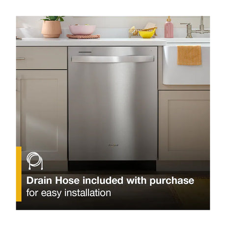 Whirlpool Lavaplatos Empotrable de 24" | Energy Star | Sani Rinse | Boost Cycle | Silencioso 57 dBA | 12 P/S | Acero Inoxidable