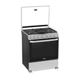 Mabe Estufa a Gas de Acero Inoxidable | Tecnología Ultimate | Perfect Cook | Easy Clean Pro | Tapa | Plancha | 30" | 6 Quemadores