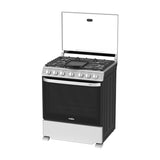Mabe Estufa a Gas de Acero Inoxidable | Tecnología Ultimate | Perfect Cook | Easy Clean Pro | Tapa | Plancha | 30" | 6 Quemadores