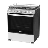 Mabe Estufa a Gas de Acero Inoxidable | Tecnología Ultimate | Perfect Cook | Easy Clean Pro | Tapa | Plancha | 30" | 6 Quemadores