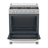 Mabe Estufa a Gas de Acero Inoxidable | Tecnología Ultimate | Perfect Cook | Easy Clean Pro | Tapa | Plancha | 30" | 6 Quemadores