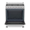 Mabe Estufa a Gas de Acero Inoxidable | Tecnología Ultimate | Perfect Cook | Easy Clean Pro | Tapa | Plancha | 30" | 6 Quemadores