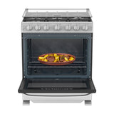 Mabe Estufa a Gas de Acero Inoxidable | Tecnología Ultimate | Perfect Cook | Easy Clean Pro | Tapa | Plancha | 30" | 6 Quemadores