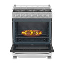 Mabe Estufa a Gas de Acero Inoxidable | Tecnología Ultimate | Perfect Cook | Easy Clean Pro | Tapa | Plancha | 30" | 6 Quemadores