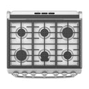 Mabe Estufa a Gas de Acero Inoxidable | Tecnología Ultimate | Perfect Cook | Easy Clean Pro | Tapa | Plancha | 30" | 6 Quemadores