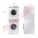 Samsung Combo Lavadora Automática Digital Inverter y Secadora Eléctrica de Carga Frontal | VRT Plus | 20kg | Blanco