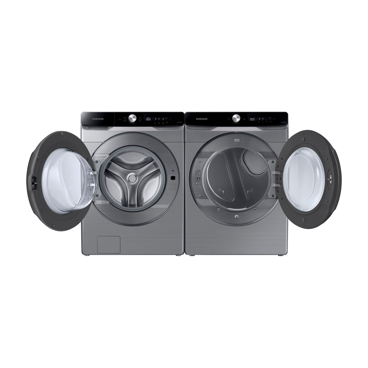 Samsung Combo Lavadora Automática Digital Inverter y Secadora Eléctrica de Carga Frontal | MultiControl | AI Control | VRT Plus | 22kg | Gris