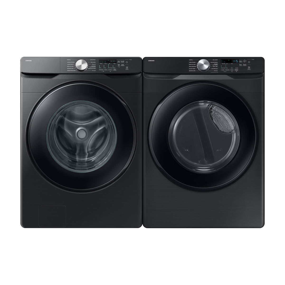 Samsung Combo Lavadora Automática Digital Inverter de 26kg y Secadora a Gas de Carga Frontal de 24kg | VRT Plus | Negro