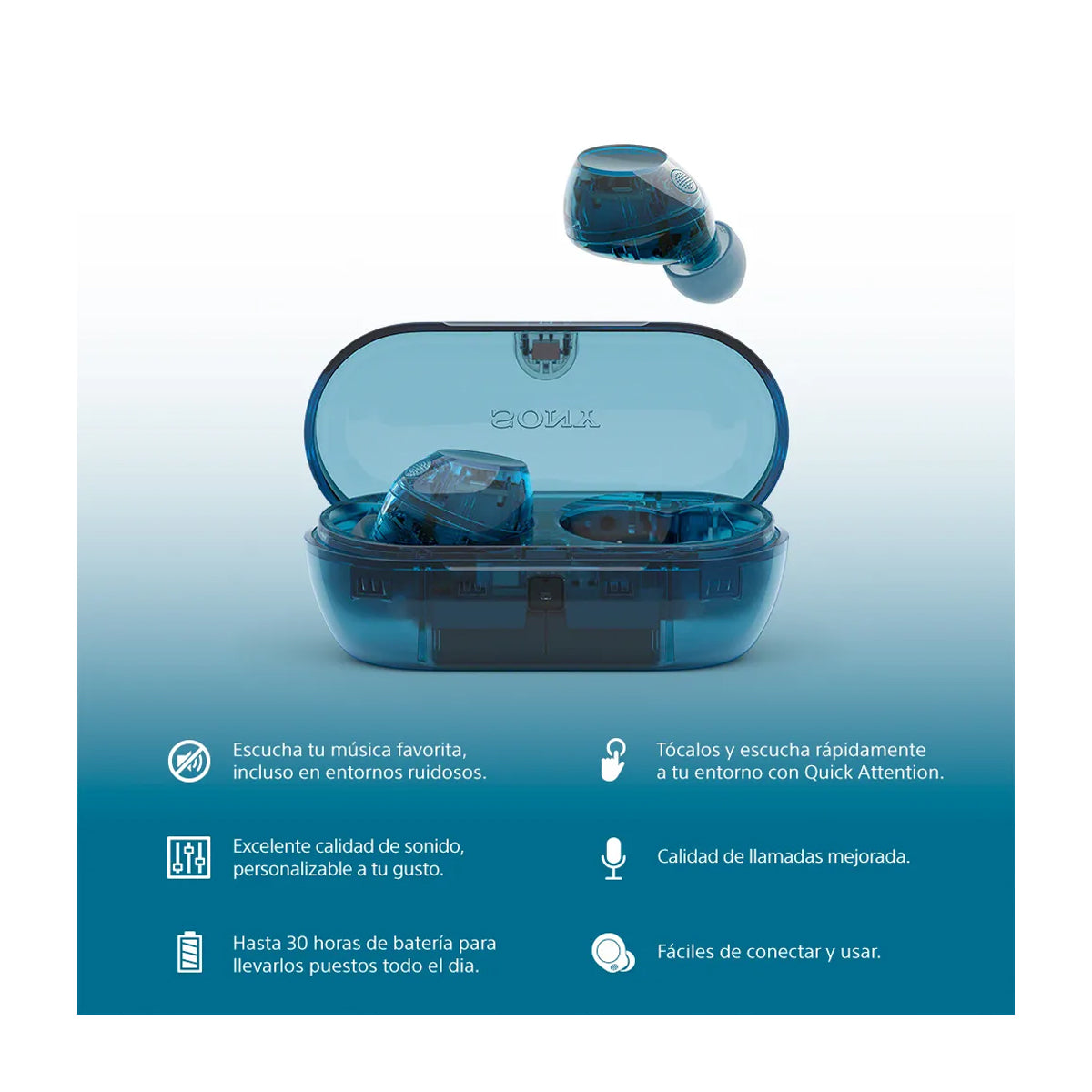 Sony WF-C710N True Wireless Audífonos Inalámbricos Bluetooth | Noise Cancelling | Azul