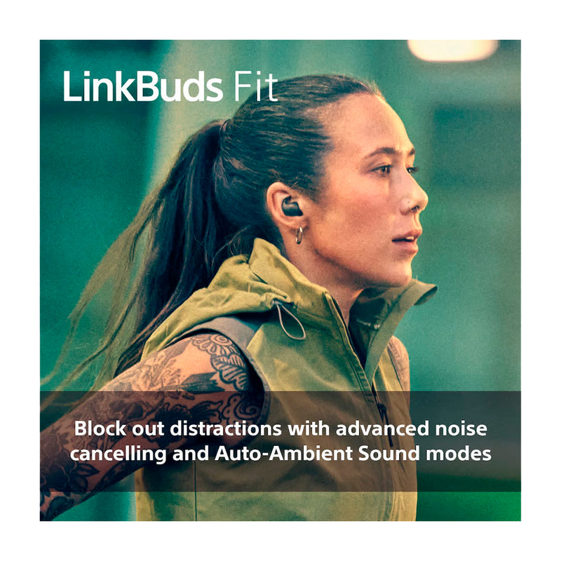 Sony WF-LS910N LinkBuds Fit True Wireless Audífonos Inalámbricos Bluetooth | Noise Cancelling | Negro