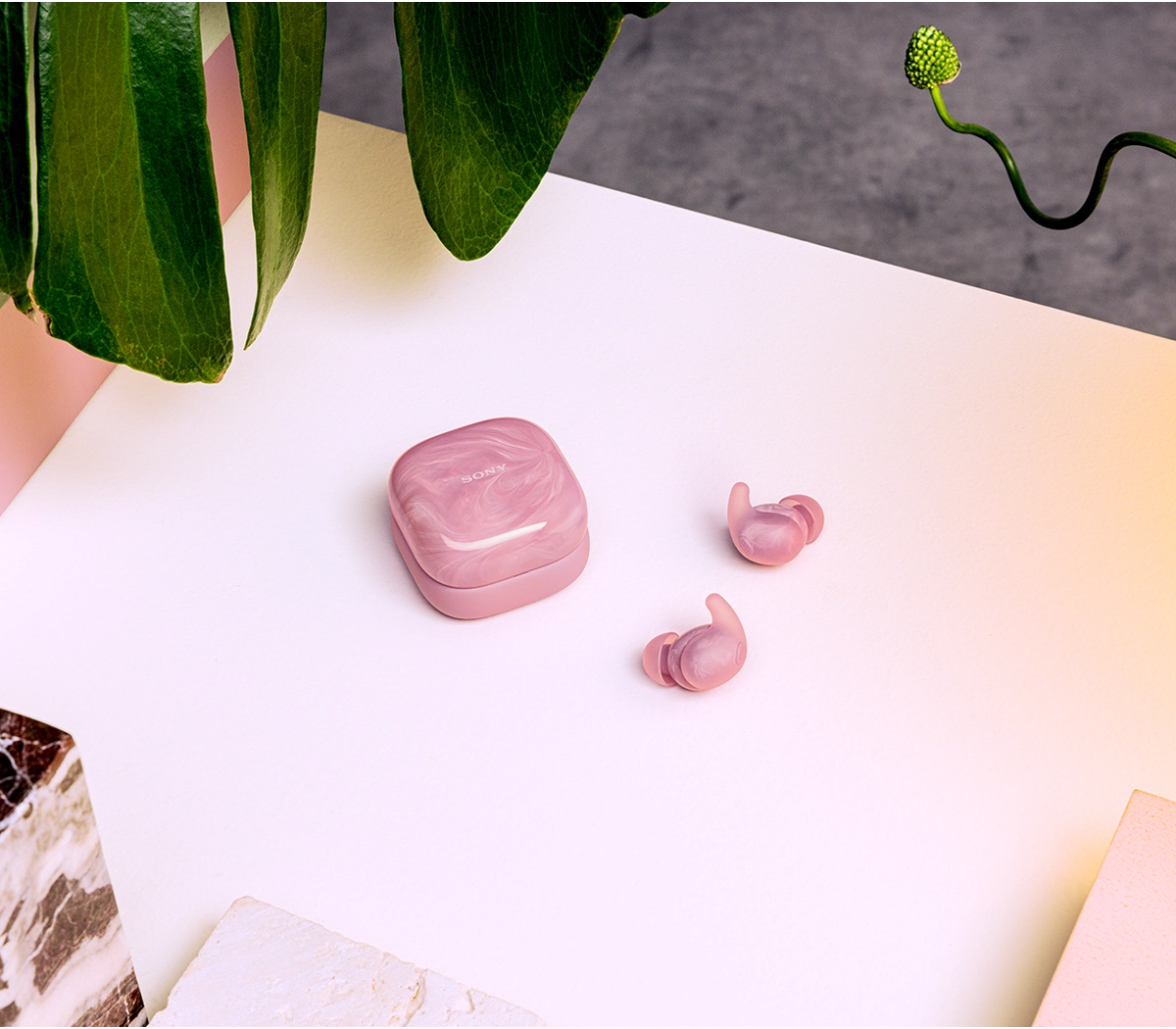 Sony WF-LS910N LinkBuds Fit True Wireless Audífonos Inalámbricos Bluetooth | Noise Cancelling | Rosa