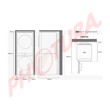 Samsung BESPOKE Centro de Lavado a Gas Digital Inverter de Carga Frontal | AI OptiWash | AI Optimal Dry | VRT Plus | 26kg | Negro