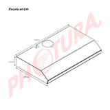 Whirlpool Extractor de Grasa de 76cm | Tipo Compacto | 3 Velocidades | Filtro de Aluminio | Filtro de Carbon Activo