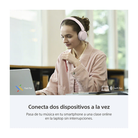 Sony WH-CH530 Audífonos Inalámbricos Bluetooth On-Ear | Rosa