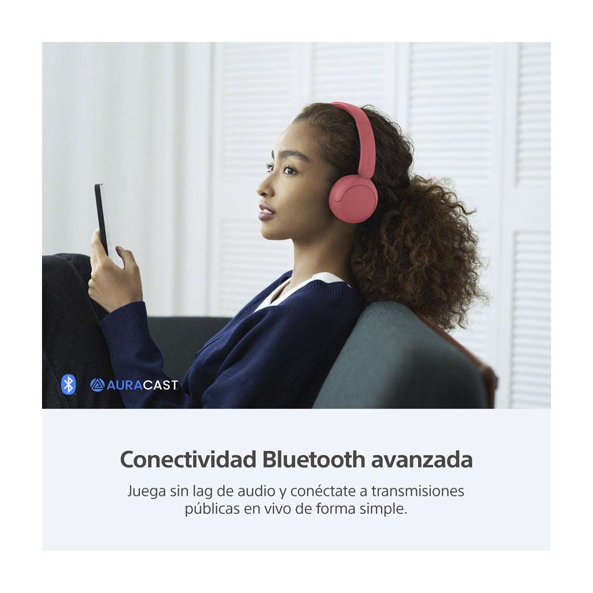 Sony WH-CH530 Audífonos Inalámbricos Bluetooth On-Ear | Coral