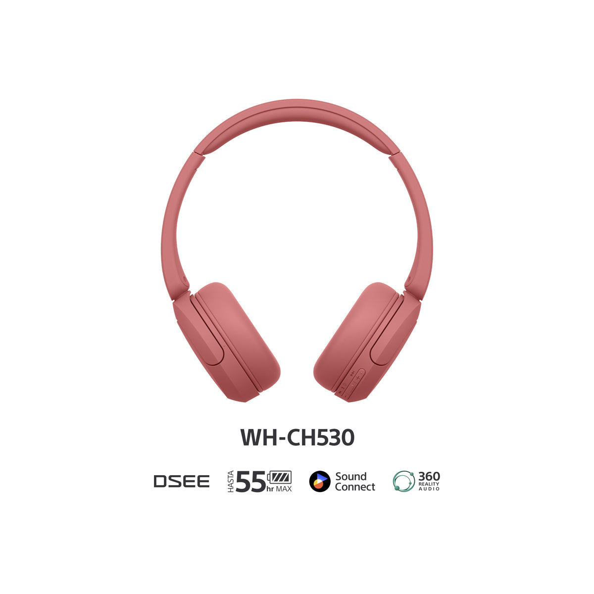 Sony WH-CH530 Audífonos Inalámbricos Bluetooth On-Ear | Coral