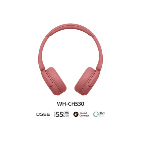 Sony WH-CH530 Audífonos Inalámbricos Bluetooth On-Ear | Coral