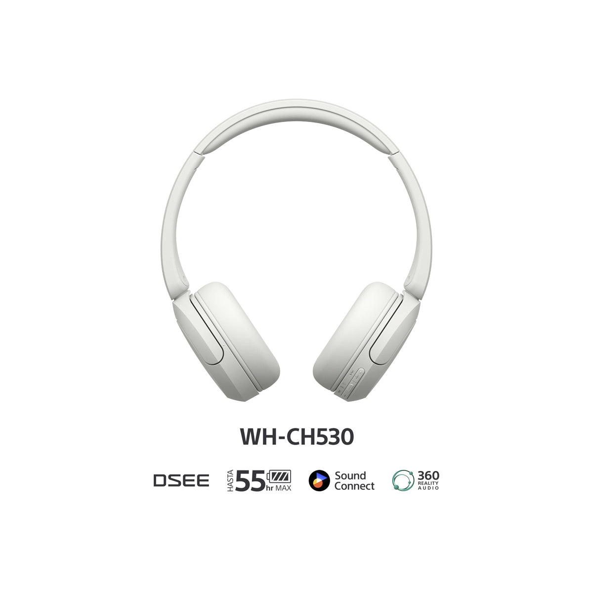 Sony WH-CH530 Audífonos Inalámbricos Bluetooth On-Ear | Blanco