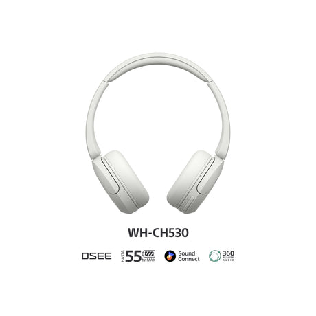 Sony WH-CH530 Audífonos Inalámbricos Bluetooth On-Ear | Blanco