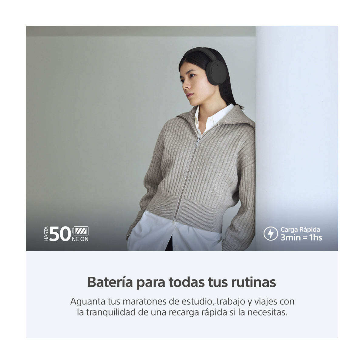 Sony WH-CH730N Audífonos Inalámbricos Bluetooth Over-Ear | Noise Cancelling | Negro