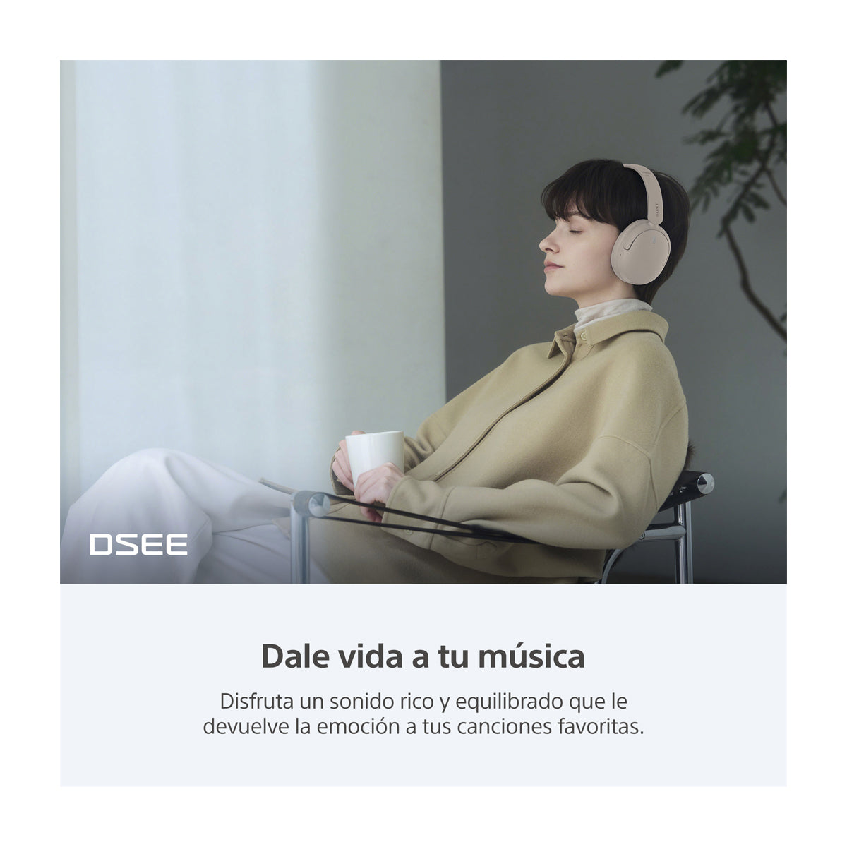 Sony WH-CH730N Audífonos Inalámbricos Bluetooth Over-Ear | Noise Cancelling | Beige