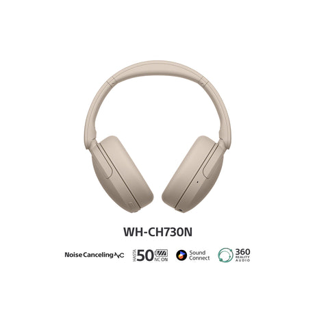 Sony WH-CH730N Audífonos Inalámbricos Bluetooth Over-Ear | Noise Cancelling | Beige