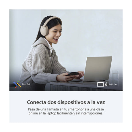 Sony WH-CH730N Audífonos Inalámbricos Bluetooth Over-Ear | Noise Cancelling | Beige