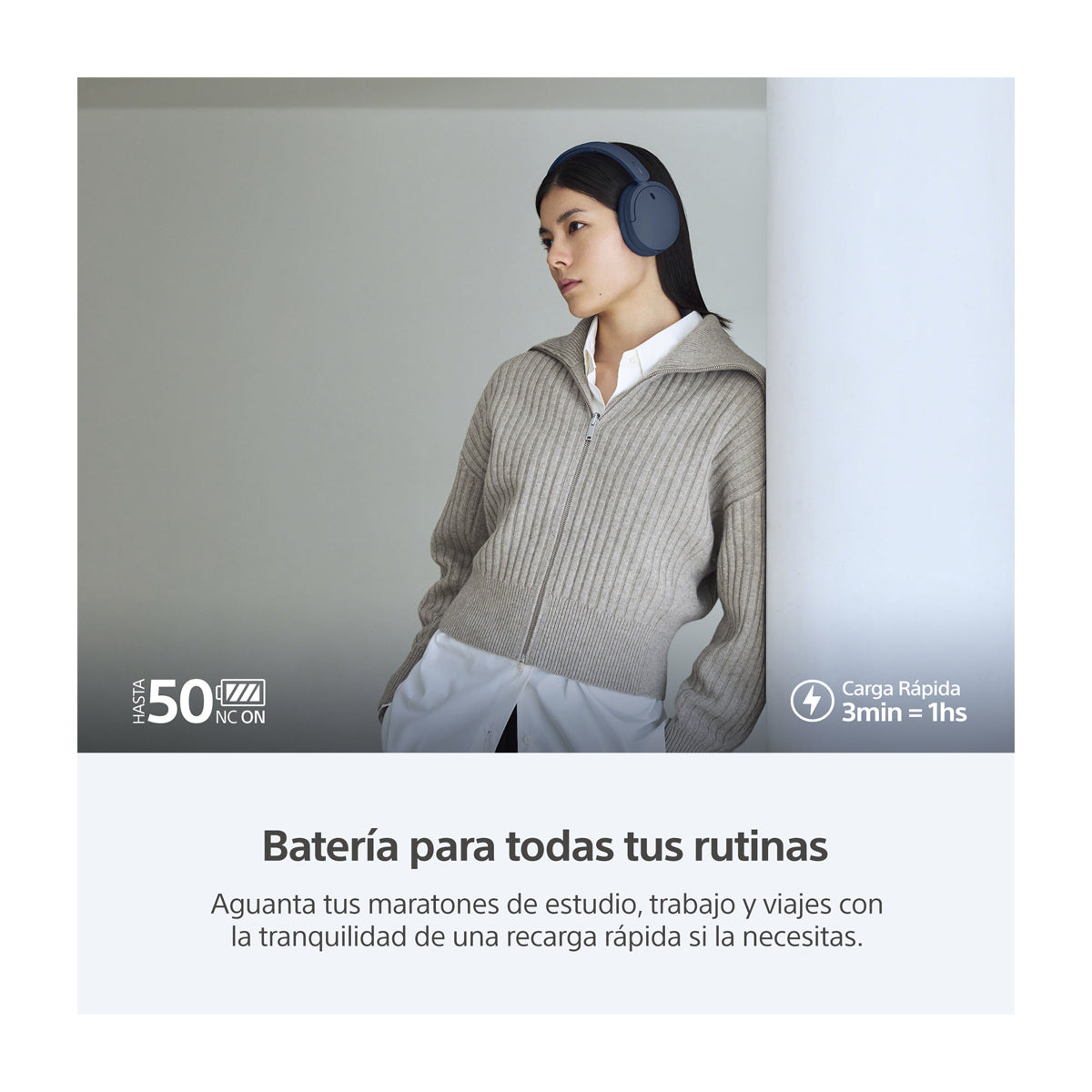 Sony WH-CH730N Audífonos Inalámbricos Bluetooth Over-Ear | Noise Cancelling | Azul