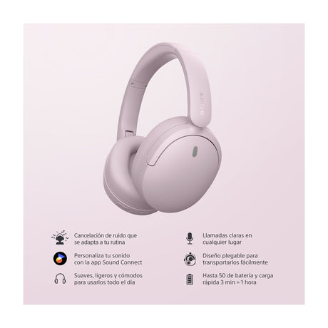 Sony WH-CH730N Audífonos Inalámbricos Bluetooth Over-Ear | Noise Cancelling | Rosa