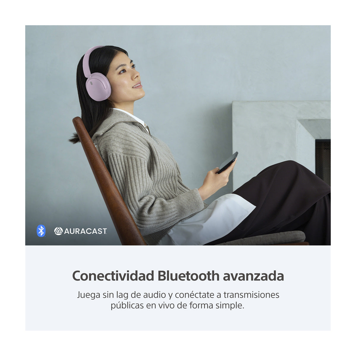 Sony WH-CH730N Audífonos Inalámbricos Bluetooth Over-Ear | Noise Cancelling | Rosa