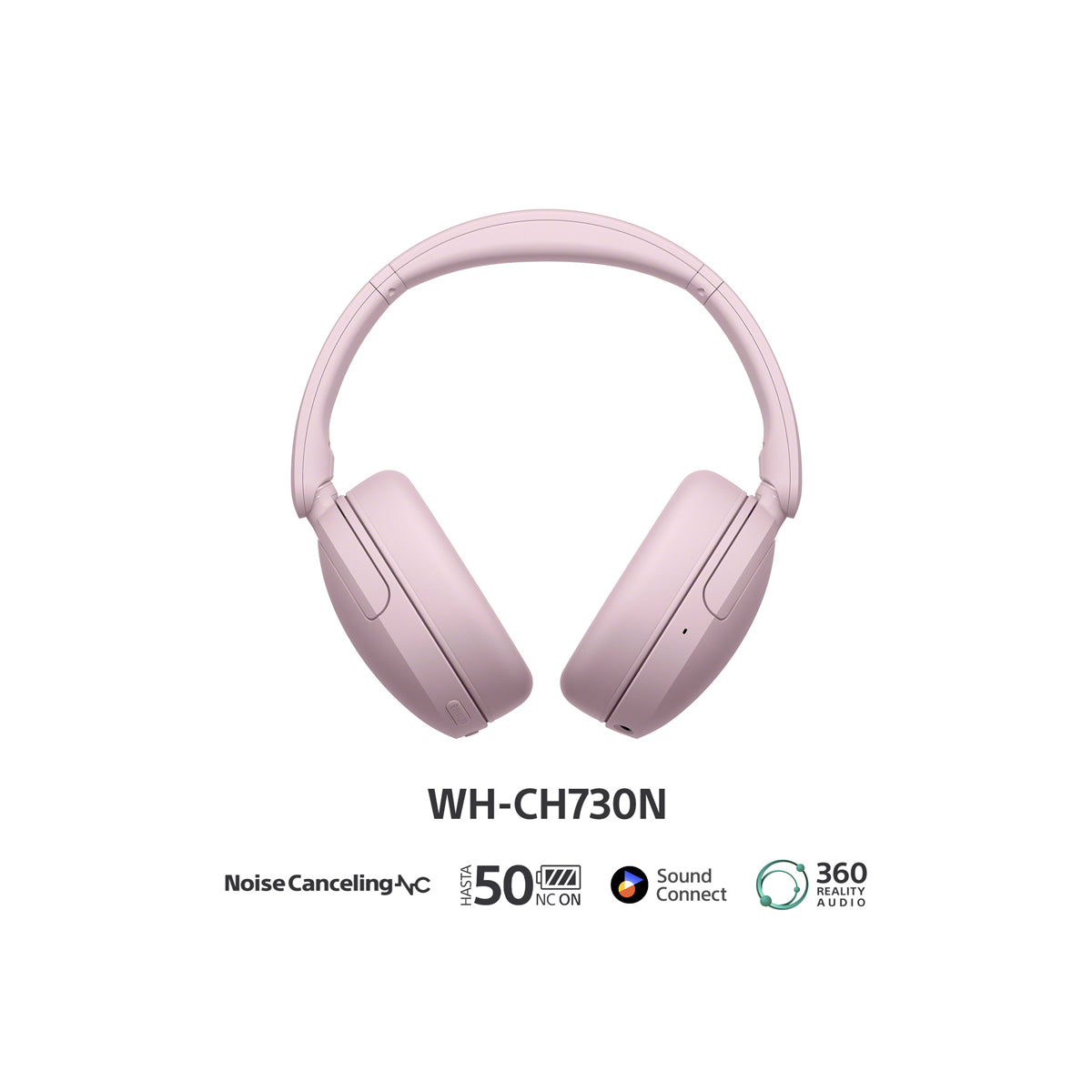 Sony WH-CH730N Audífonos Inalámbricos Bluetooth Over-Ear | Noise Cancelling | Rosa