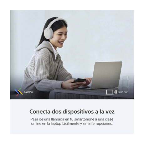 Sony WH-CH730N Audífonos Inalámbricos Bluetooth Over-Ear | Noise Cancelling | Blanco