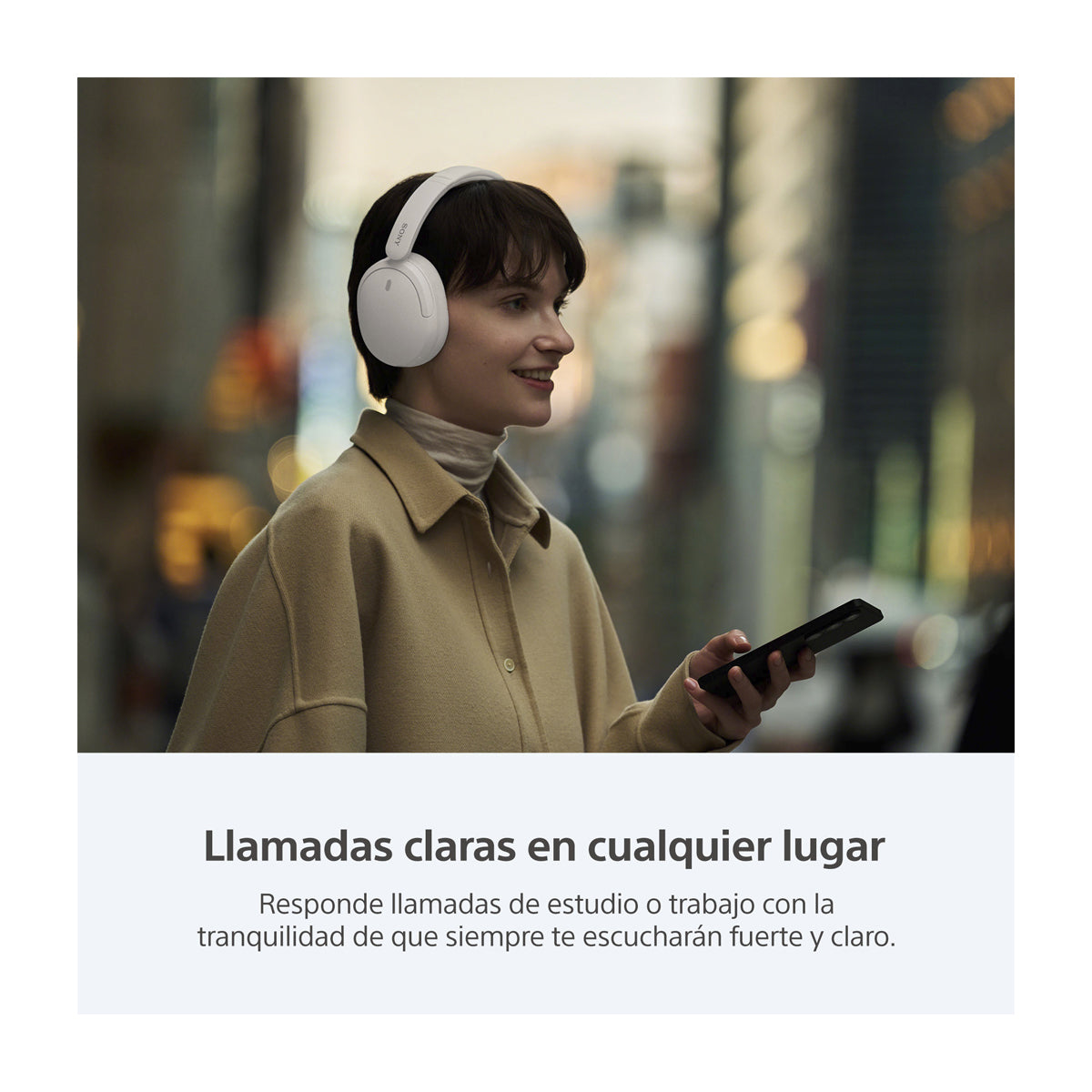 Sony WH-CH730N Audífonos Inalámbricos Bluetooth Over-Ear | Noise Cancelling | Blanco