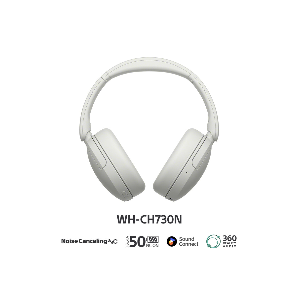 Sony WH-CH730N Audífonos Inalámbricos Bluetooth Over-Ear | Noise Cancelling | Blanco