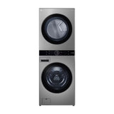 LG WashTower Torre de Lavado a Gas Inverter Direct Drive de Carga Frontal | AI DD | AI Sensor Dry | AI ThinQ | 22kg | Plateado