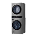 LG WashTower Torre de Lavado a Gas Inverter Direct Drive de Carga Frontal | AI DD | AI Sensor Dry | AI ThinQ | 22kg | Plateado