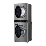 LG WashTower Torre de Lavado a Gas Inverter Direct Drive de Carga Frontal | AI DD | AI Sensor Dry | AI ThinQ | 22kg | Plateado